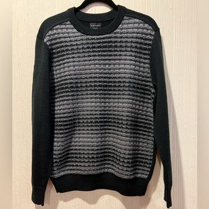 Cub Monaco black and grey textured men’s sweater medium 60 percent wool